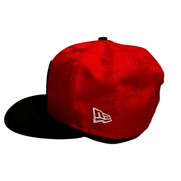 Houston Rockets New Era NBA 9Fifty SnapBack Hat  Two Tone Red Black Adjustable - Picture 3 of 7
